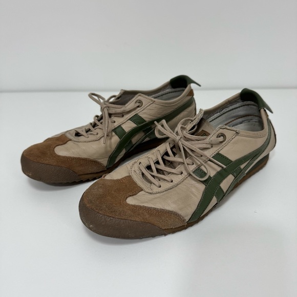 Onitsuka Tiger Tokuten Beige Green Lace Up Sneakers - Picture 6 of 12